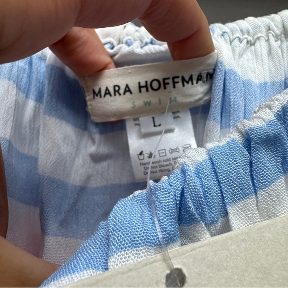 Mara Hoffman Pastel Stripe Off-Shoulder Dress - Picture 12 of 14
